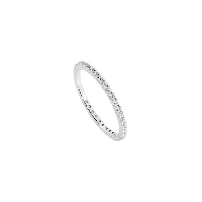 Bague en or véritable avec zircons multicolores