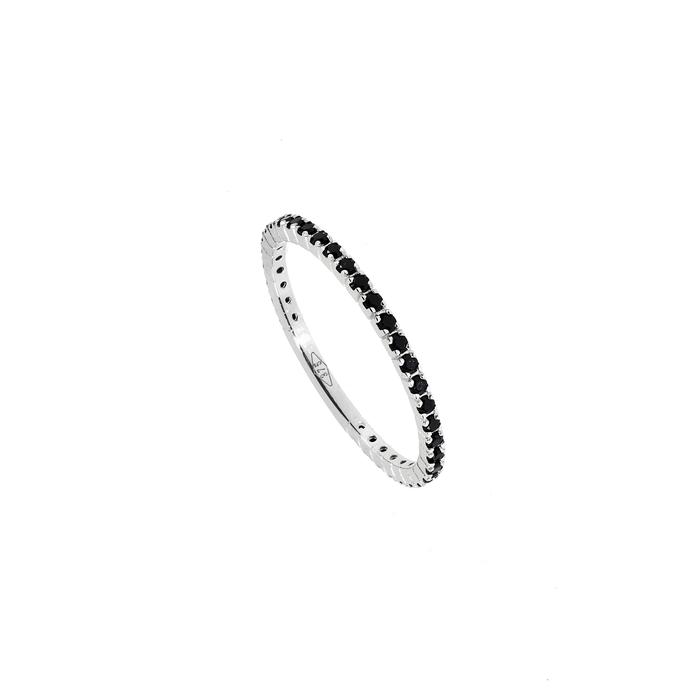 Bague en or véritable avec zircons multicolores