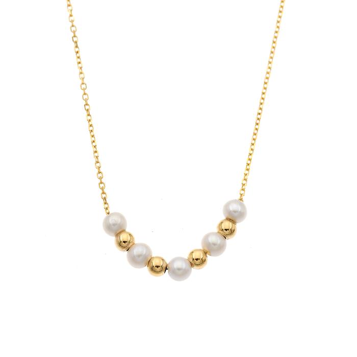 Collier de perles en or véritable