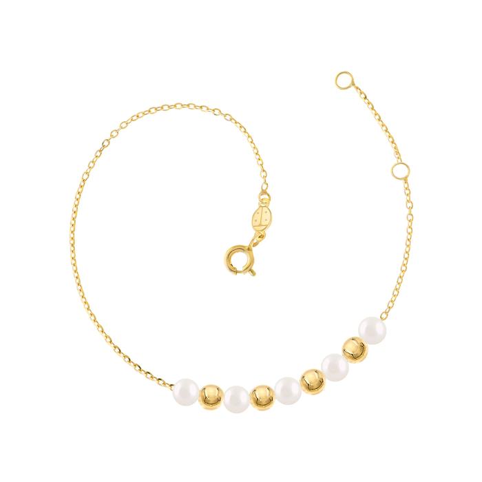 Bracelet en perles d'or véritable