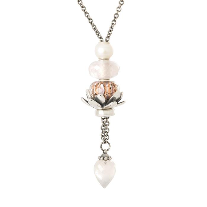 Rose Quartz Silver Necklace