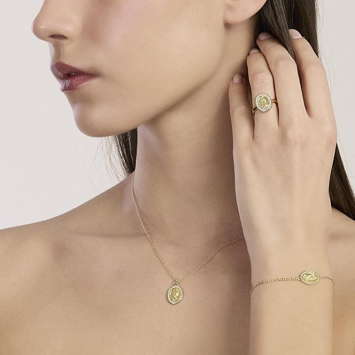 Girocollo in argento dorato con pendente Madonnina LADY MADONNA