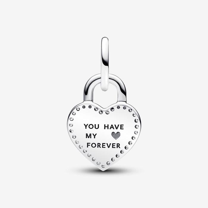 "True Love" Padlock Pendant Charm