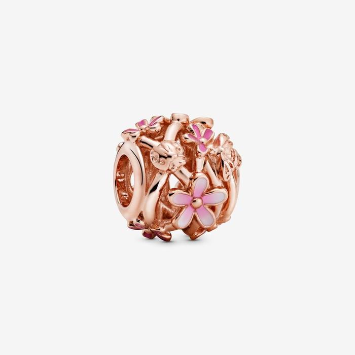 Pink Daisy Openwork Charm