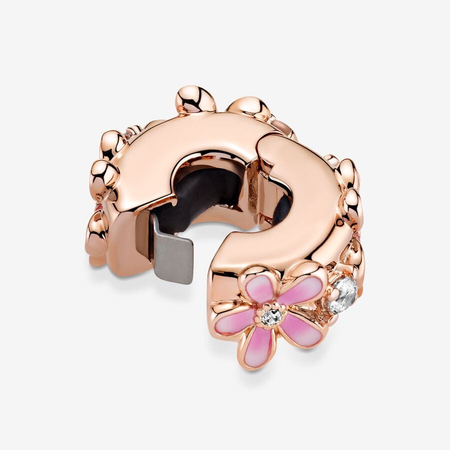 Charm Clip Marguerite Rose