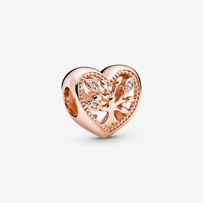 Charm Openwork Cuore Albero della Famiglia