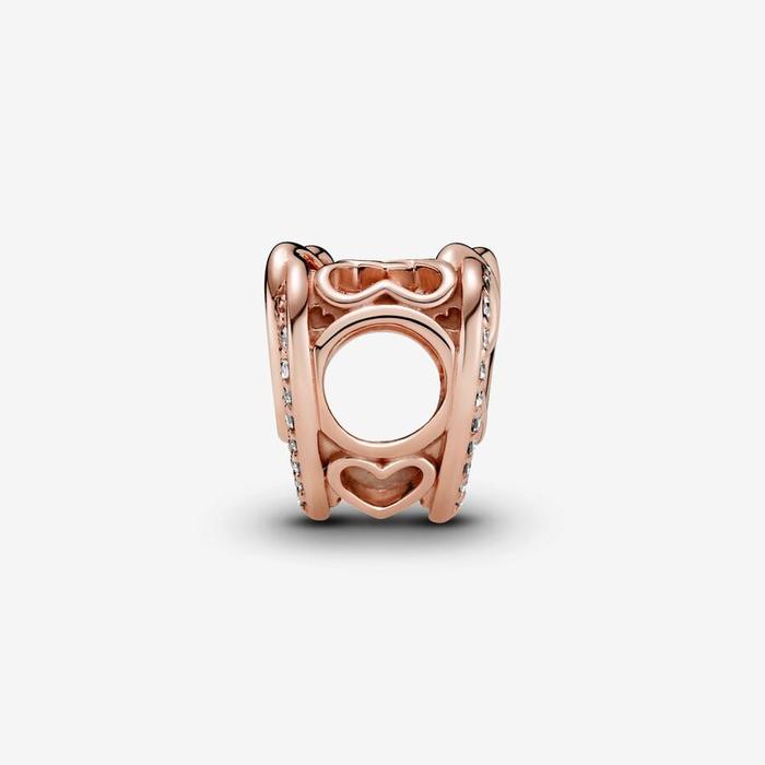 Charm Cuori Intrecciati con Pietre