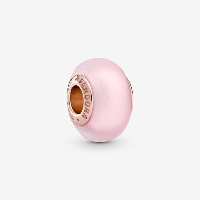 Opaque Pink Murano Glass Charm