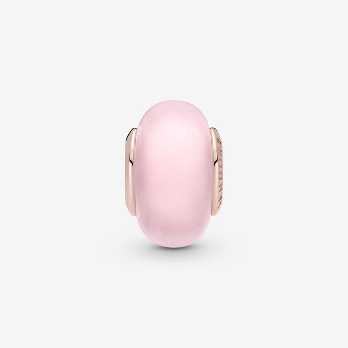 Opaque Pink Murano Glass Charm