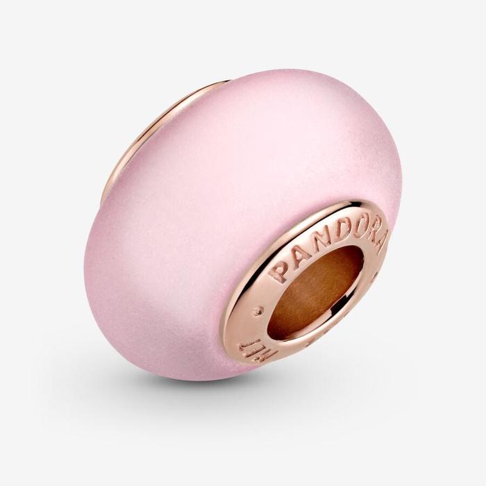 Opaque Pink Murano Glass Charm
