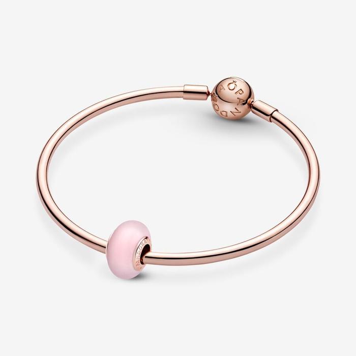 Opaque Pink Murano Glass Charm