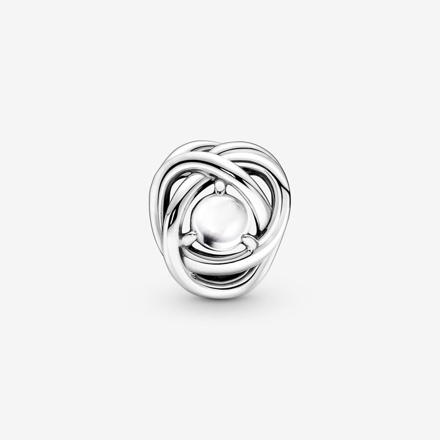 Charm Eternal Circle White Artificial Mother of Pearl June
