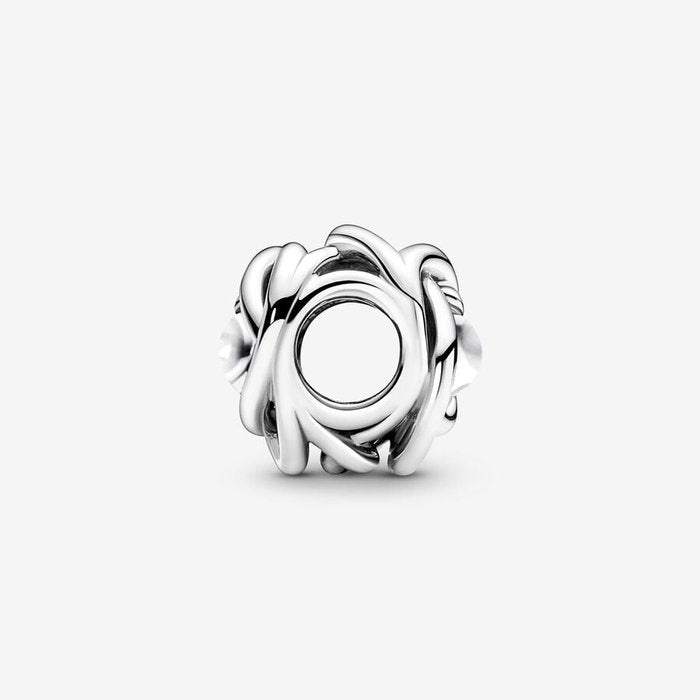 Charm Eternal Circle White Artificial Mother of Pearl June