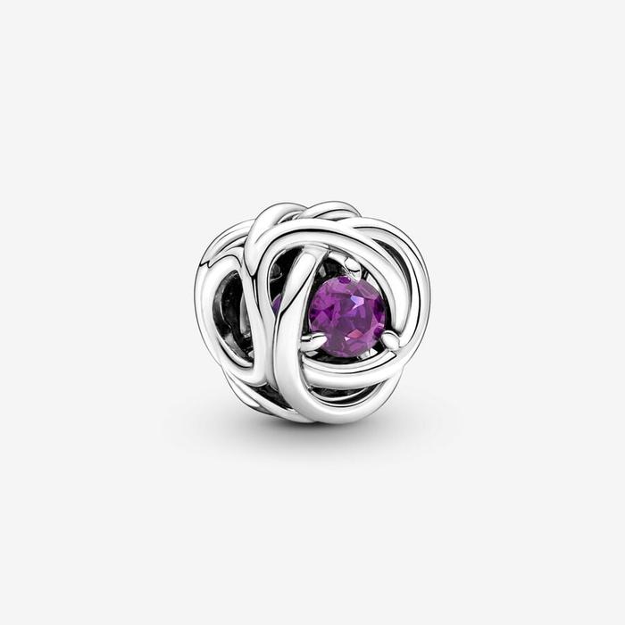 Charm Eternal Circle Purple February