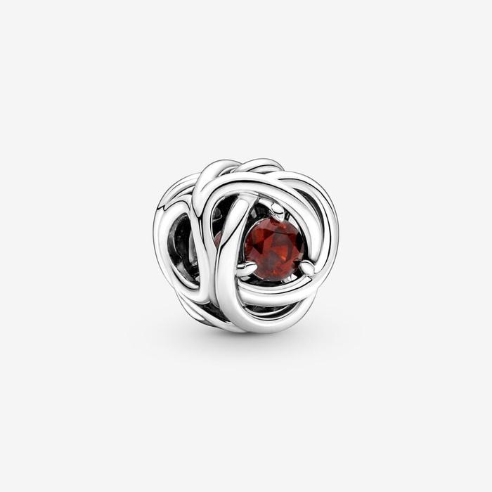 Charm Eternal Circle Dark Red January