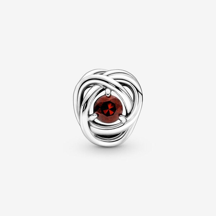 Charm Eternal Circle Dark Red January