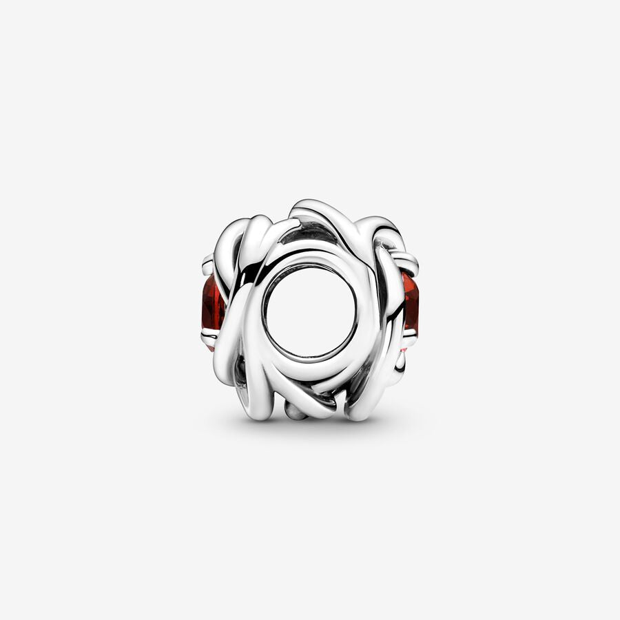 Charm Eternal Circle Dark Red January