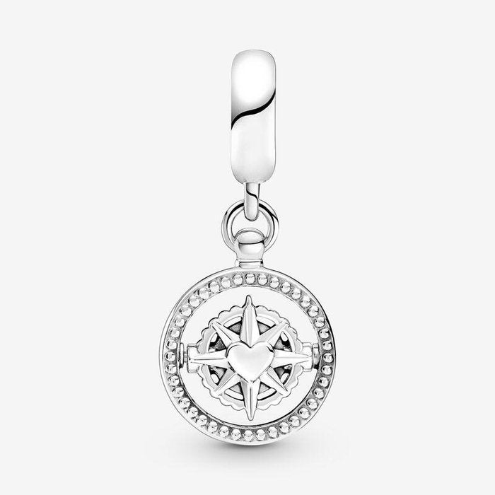 Charm Pendente Bussola "Always Follow Your Heart"