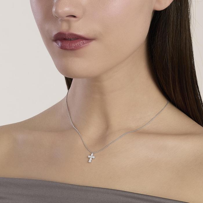 Girocollo con croce in diamanti lab-grown 0,06 carati MY DIAMOND