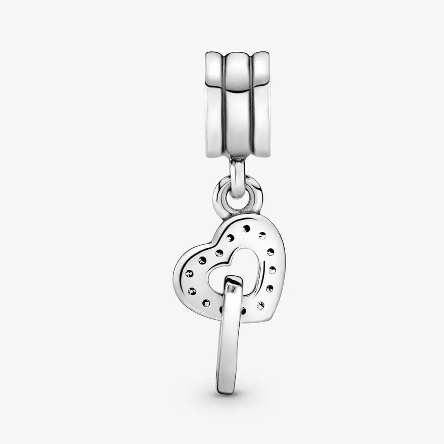 Charm Pendente Cuori intrecciati