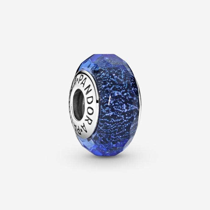 Iridescent Blue Murano Glass Charm