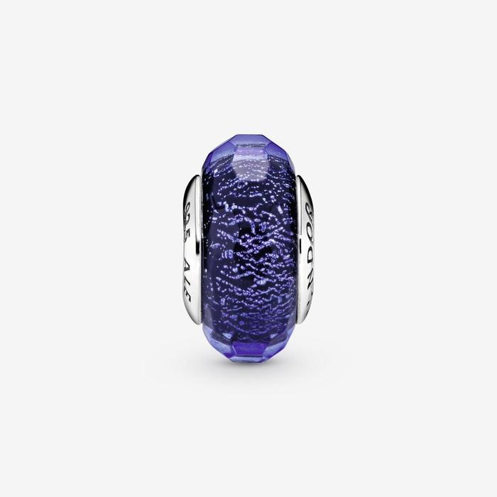 Iridescent Blue Murano Glass Charm