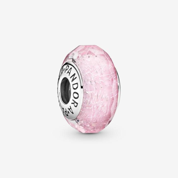 Charm Vetro di Murano Rosa Iridescente