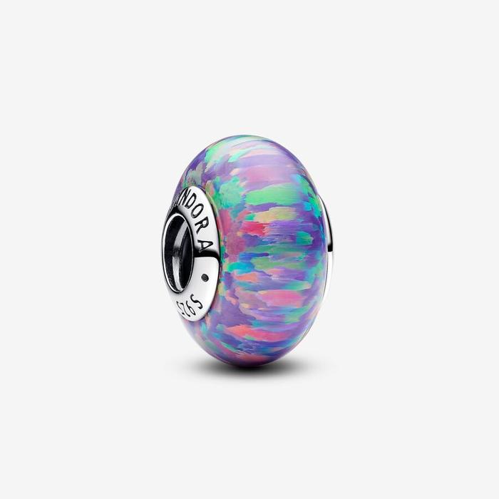 Purple Glitter Opal Charm