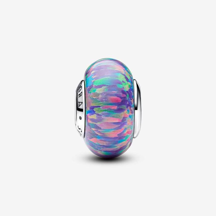 Purple Glitter Opal Charm