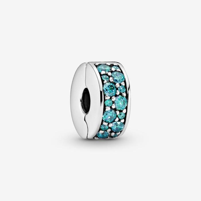 Clip pavé turquoise