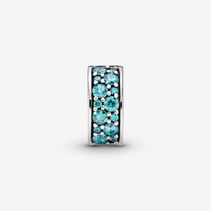 Clip pavé turquoise