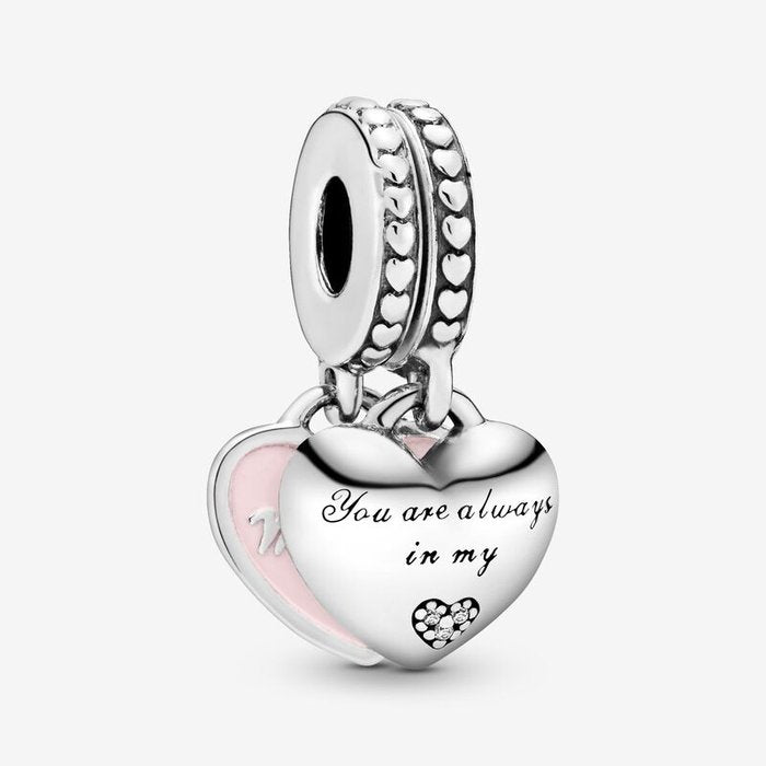 Pendentif cœur maman et fille