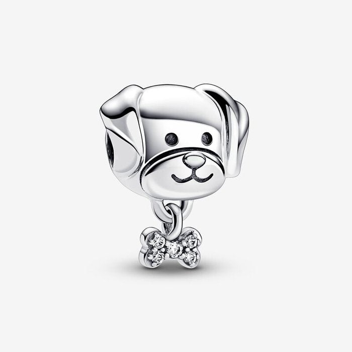 Charm Puppy with Bone