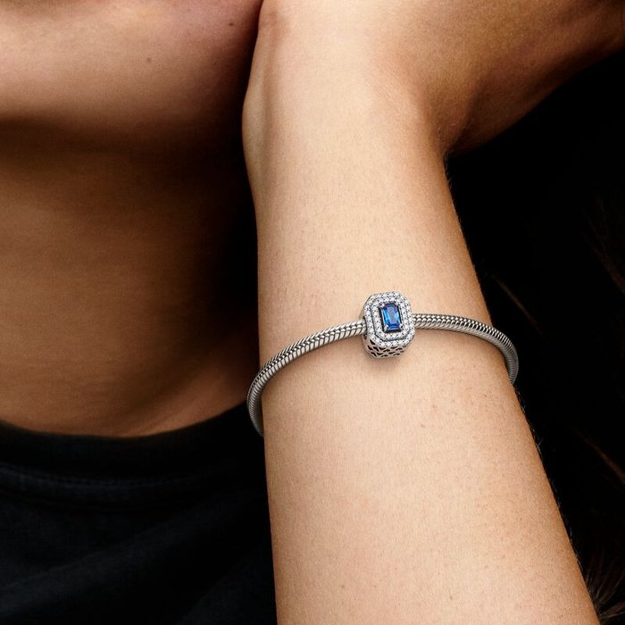Pavè and Blue Stone Charm