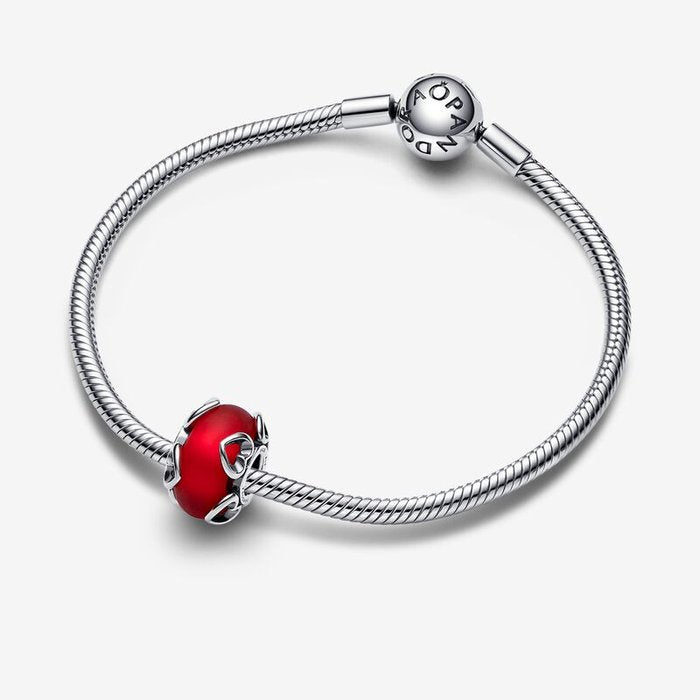 Charm Vetro di Murano Rosso e Cuori