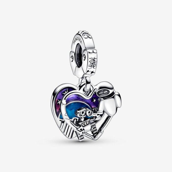 Charm Disney, Wall-E, Pendente a Cuore Eve e Wall-E che si illumina al buio