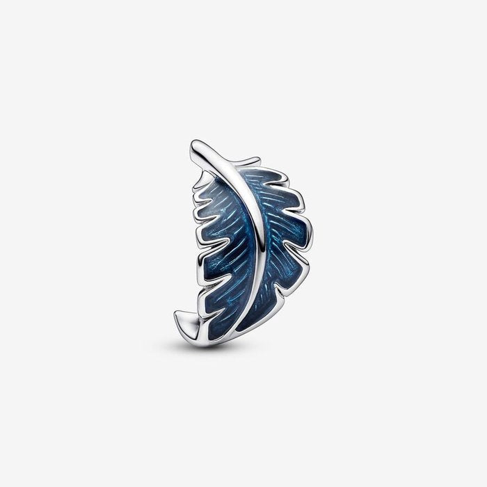 Blue Feather Charm