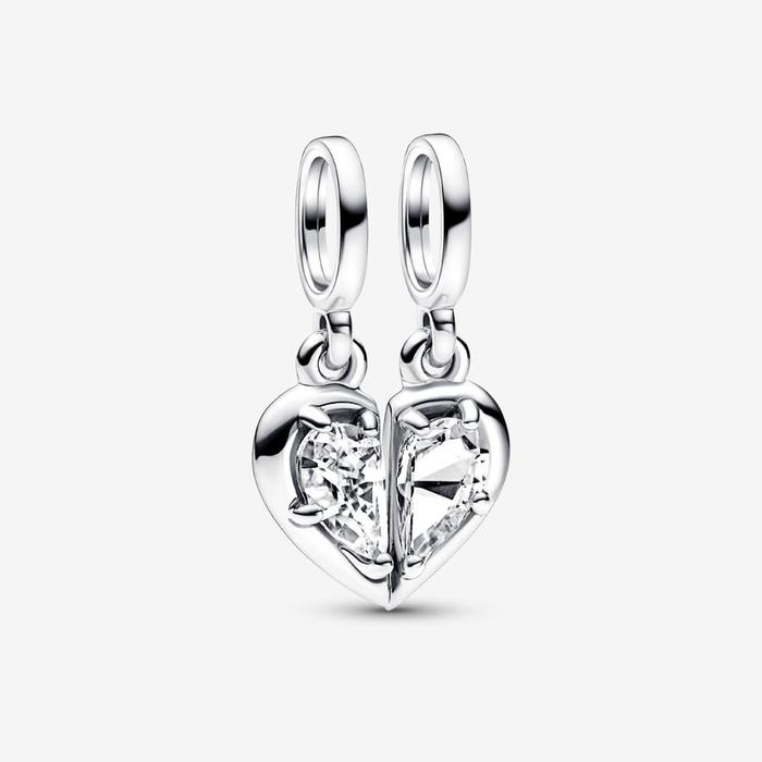 Pendentif cœur maman et fille divisible