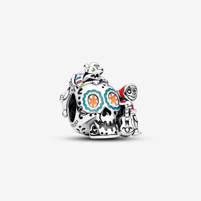 Charm Pixar, Coco, Teschio Miguel & Dante che si illumina al buio