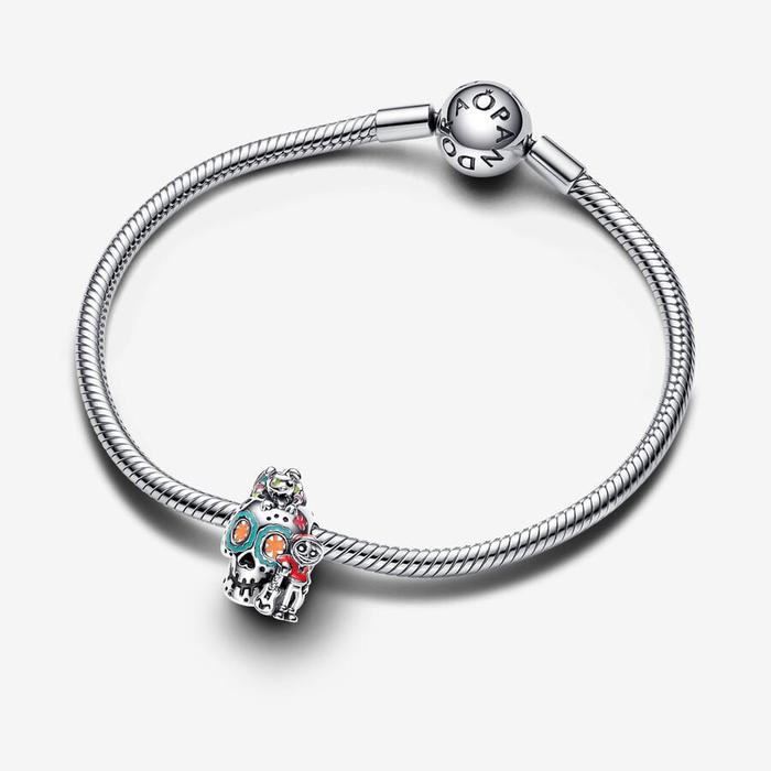 Charm Pixar, Coco, Teschio Miguel & Dante che si illumina al buio