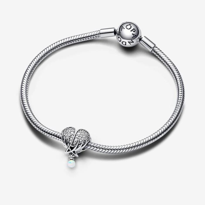 Angel Wings Heart Charm