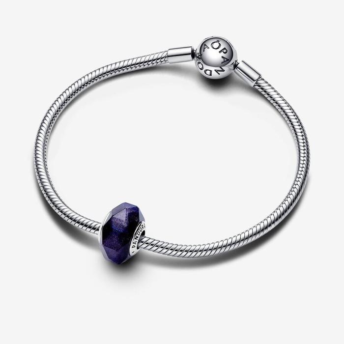 Charm Vetro di Murano Notte Stellata Blu