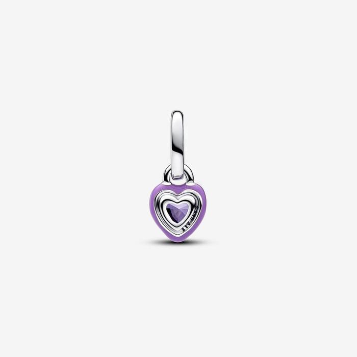 Purple Chakra Heart Mini Pendant Charm Pandora ME