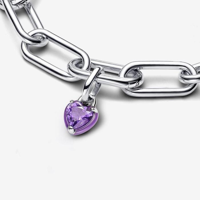 Purple Chakra Heart Mini Pendant Charm Pandora ME