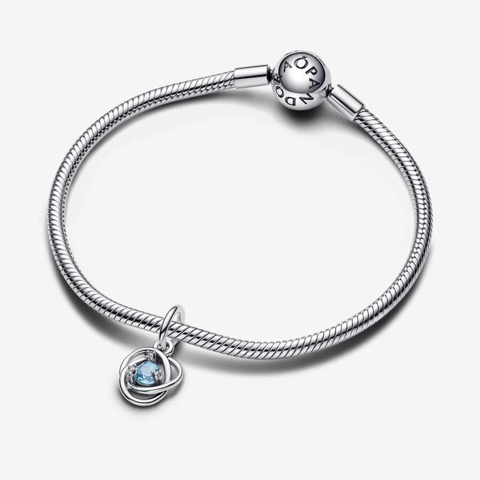 Eternal Circle Pendant Charm Blue March