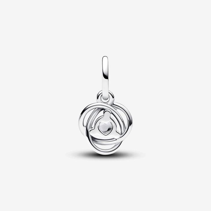 April White Eternal Circle Pendant Charm