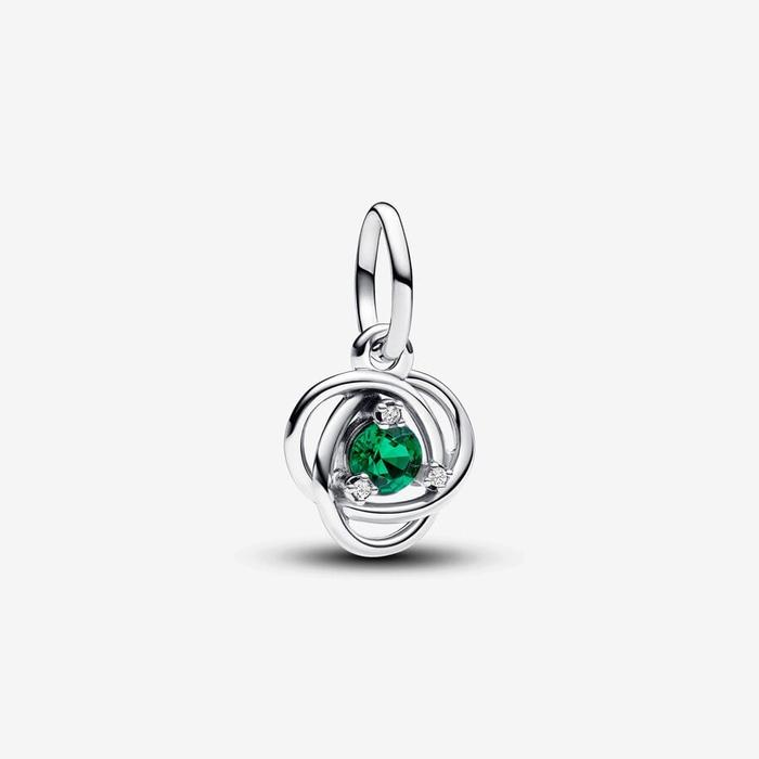 Dark Green Eternal Circle Pendant Charm May