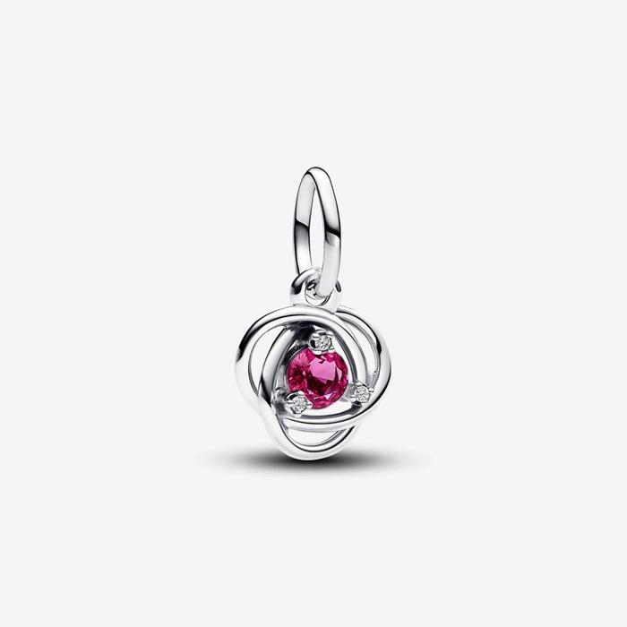 Eternal Circle Pendant Charm Pink October