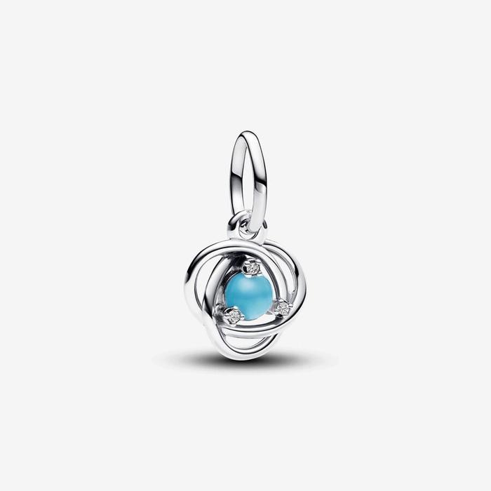 Charm Pendant Eternal Circle Turquoise December