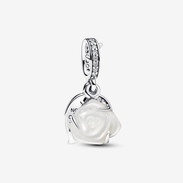 Charm Pendente Rosa Bianca